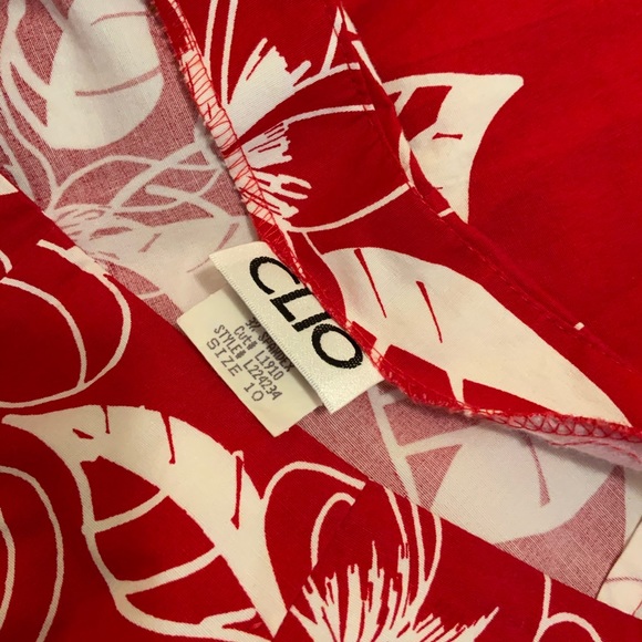 Vntg CLIO High waisted tropical print capris crop - Picture 6 of 6